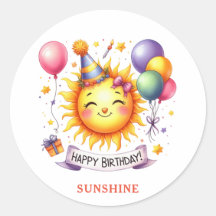 Sunshine Custom Name Feliz Aniversário