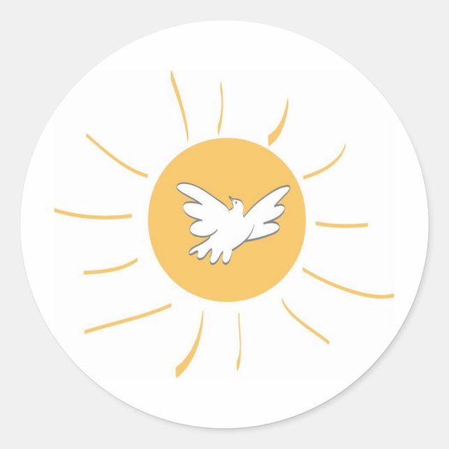 Adesivo Redondo Sunshine e Dove (Frente)
