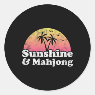 Adesivo Redondo Sunshine e Mahjong