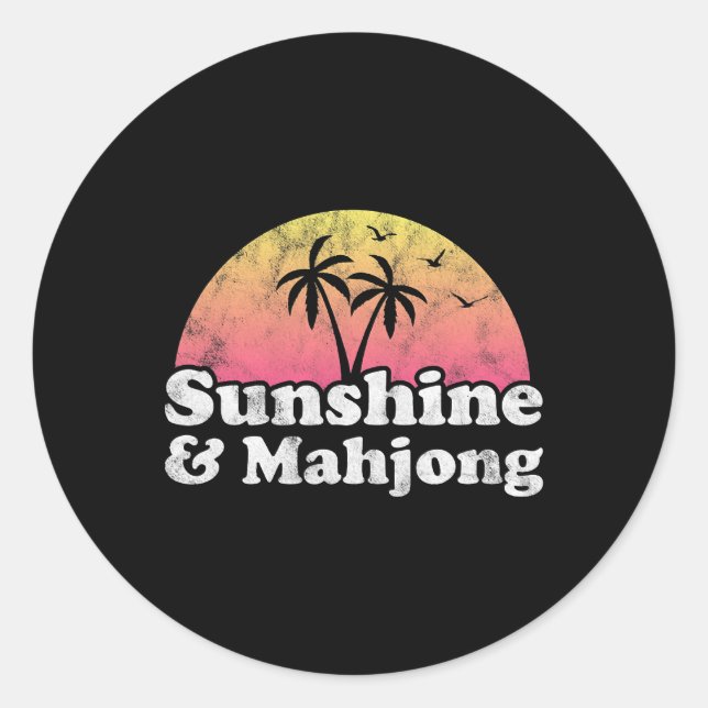 Adesivo Redondo Sunshine e Mahjong (Frente)