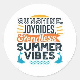 Adesivo Redondo Sunshine & Joyrides - Citação infinita das Víblias