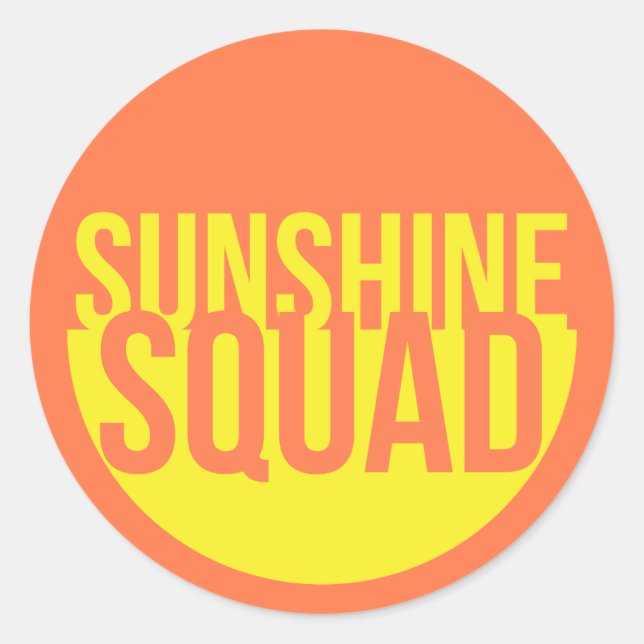 Adesivo Redondo Sunshine Squad (Frente)