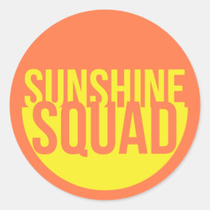 Adesivo Redondo Sunshine Squad