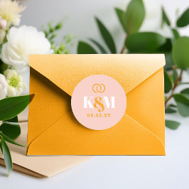 Adesivo Redondo Sunshine Typografia Casamentos Rosa ID1048