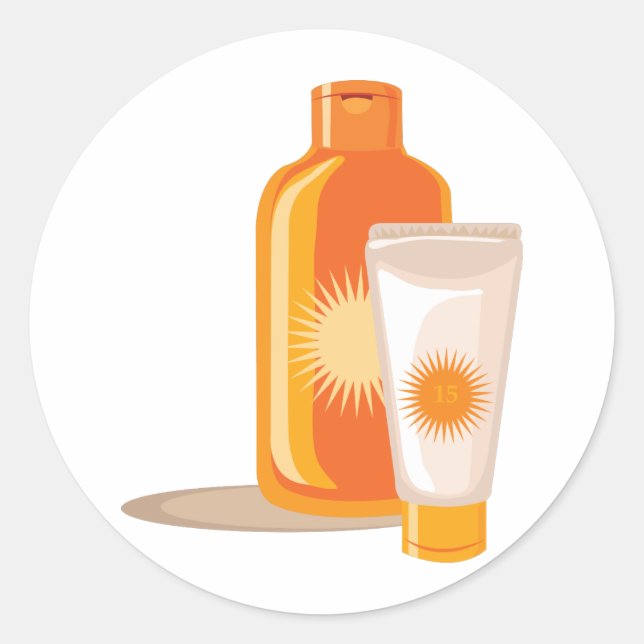 Adesivo Redondo Suntan Lotion (Frente)