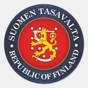 Adesivo Redondo Suomen Vaakuna