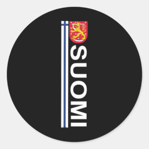 Adesivo Redondo Suomi Soccer And Sport Print - Orgulho Nacional Fi