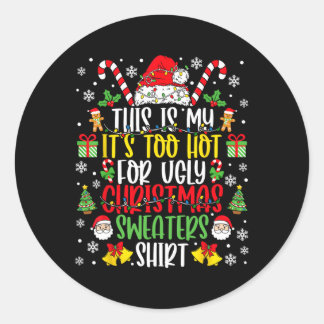 Adesivo Redondo Suores De Natal Muito Feios E Engraçados Homens De