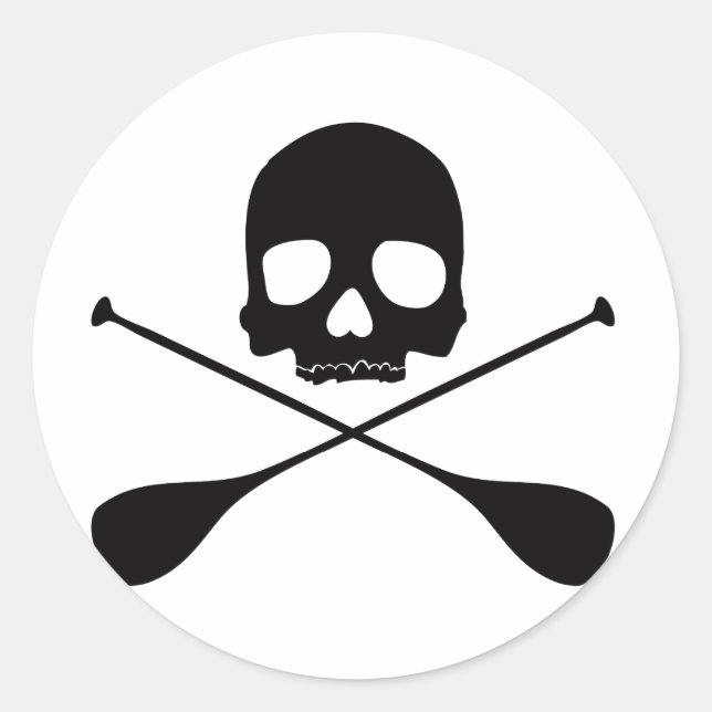 Adesivo Redondo SUP Skull (Frente)