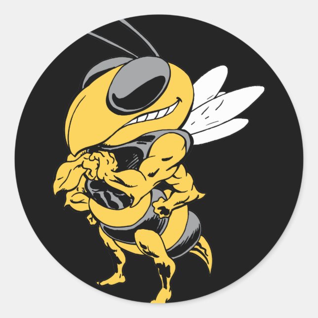 Adesivo Redondo Super Bee Zangada (Frente)