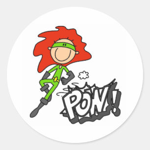 Adesivo Redondo Super Boy POW