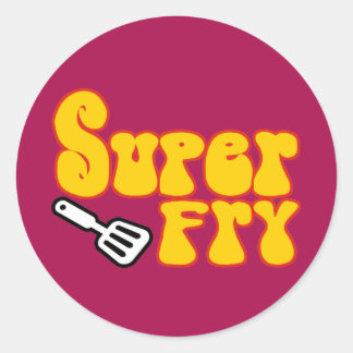 Adesivo Redondo Super Fry (Funny Blaxploitation)