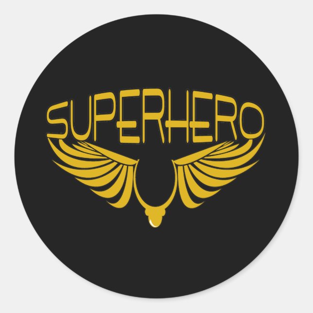 Adesivo Redondo Super-herói (Frente)