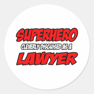 Adesivo Redondo Super-herói... advogado.