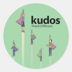 Adesivo Redondo Super-herói de Kudos®