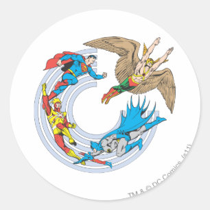 Adesivo Redondo Super Powers™ Collection 7