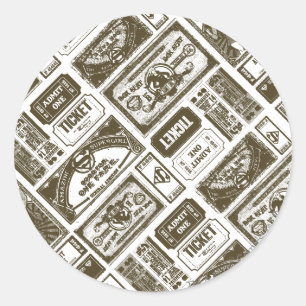 Adesivo Redondo Supergirl admite um teste padrão Brown