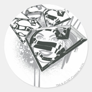 Adesivo Redondo Supergirl Mantenha-o fresco 1