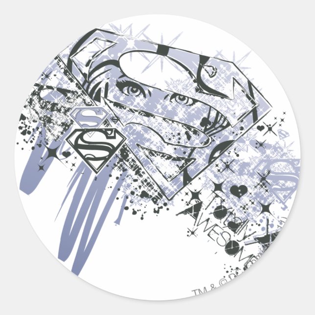 Adesivo Redondo Supergirl Totalmente Incrível (Frente)