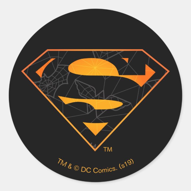 Adesivo Redondo Superman | Logotipo inspirado no Halloween (Frente)