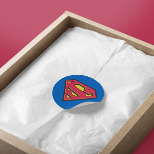 Adesivo Redondo Superman S-Shield   Logotipo clássico