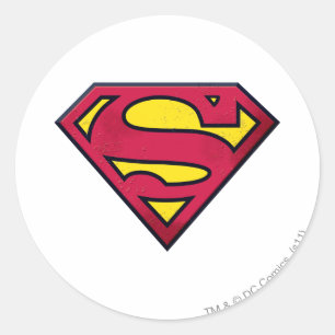 Adesivo Redondo Superman S-Shield   Logotipo de diafragma