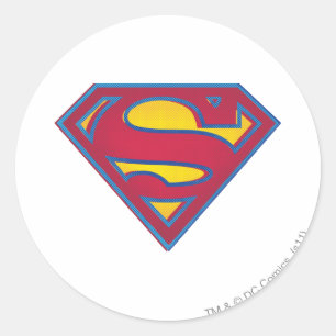 Adesivo Redondo Superman S-Shield   Logotipo ponto