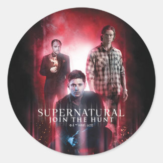 Adesivo Redondo Supernatural Crowley, Dean e Sam