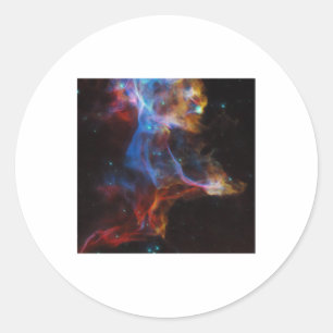 Adesivo Redondo Supernova Remeteu O Véu Nebula Sticker