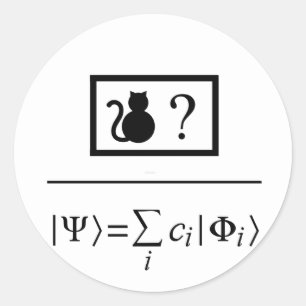 Adesivo Redondo Superposição Quântica