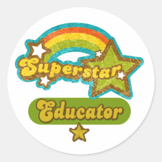 Adesivo Redondo Superstar Educator