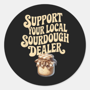 Adesivo Redondo Suportar As Mães De Pão Engraçadas Do Revendedor L