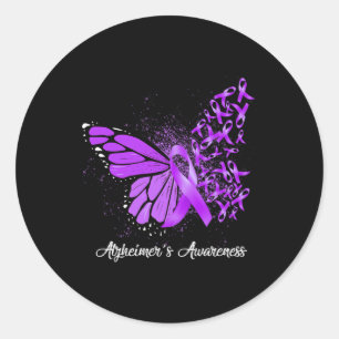 Adesivo Redondo Suportar Borboleta de Heimer Esquadrão Roxo