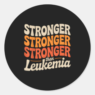 Adesivo Redondo Suportar Leucemia Laranja Esquadrão Cancer Sanguín