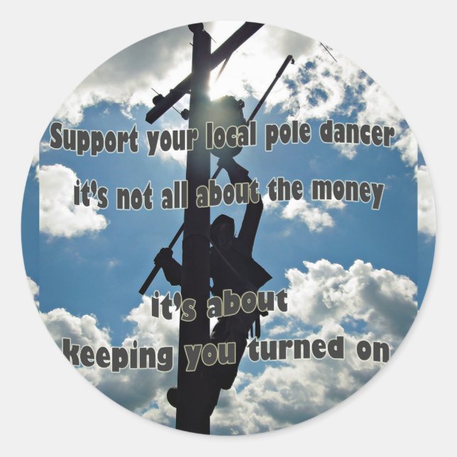 Adesivo Redondo Suporte a seu Lineman (Frente)