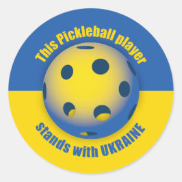 Adesivo Redondo Suporte à Ucrânia