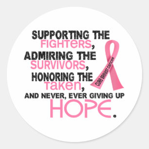 Adesivo Redondo Suporte ao Admiring Honoring 3.2 Breast Cancer