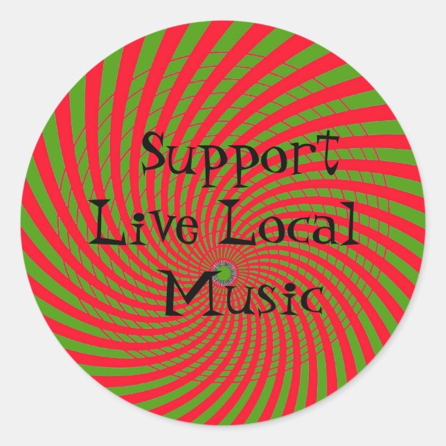 Adesivo Redondo Suporte ao Live Local Music Sticker (Frente)