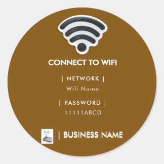 Adesivo Redondo Suporte de rede Wifi empresarial moderno