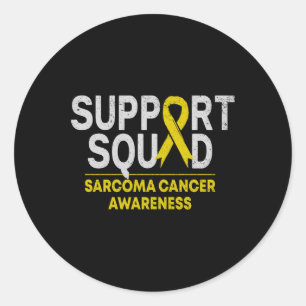 Adesivo Redondo Suporte Esquadrão Sarcoma Cancer Sensibilização Ri