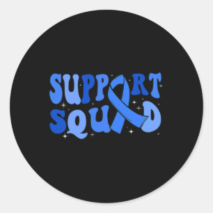 Adesivo Redondo Suporte Esquadrão Tipo 1 Sensibilização para o Dia