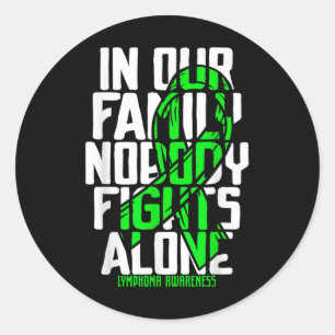 Adesivo Redondo Suporte Familiar Não Hodgkins Linfoma Cancer Aware