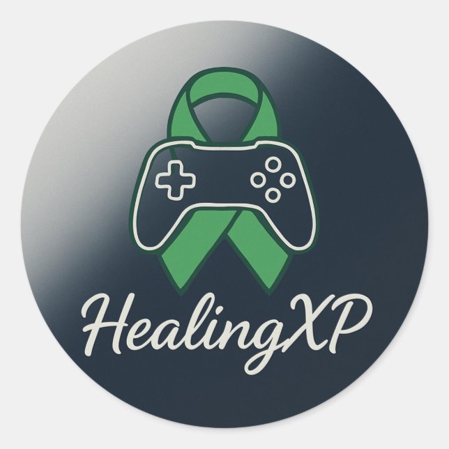 Adesivo Redondo Suporte HealingXP (Frente)