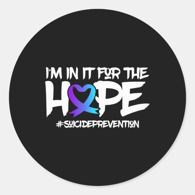Adesivo Redondo Suporte Mental Saúde Medicamento Prevenção ao Suic (Frente)