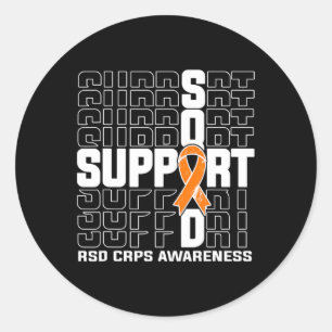 Adesivo Redondo Suporte RSD CRPS Awarness 2