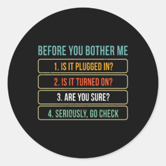 Adesivo Redondo Suporte técnico para tecnologia da informação