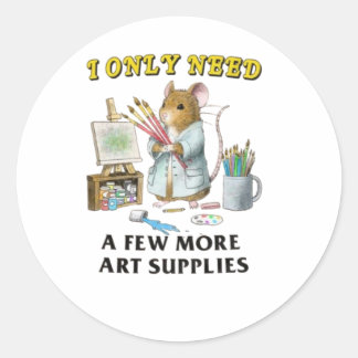 Adesivo Redondo Suprimentos de Arte Unisex