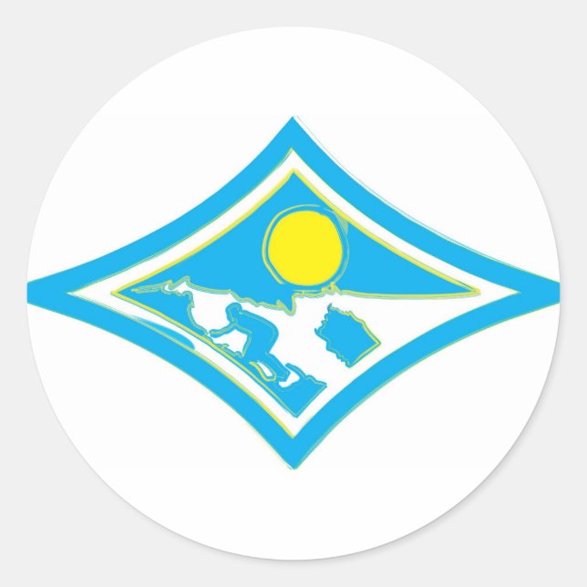 Adesivo Redondo Surf Diamante Brutado (Frente)