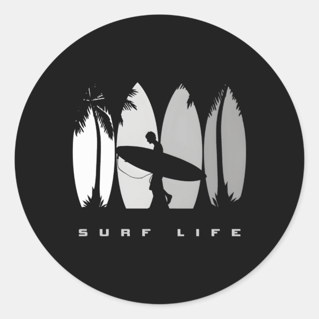 Adesivo Redondo Surf Surfer Surfer (Frente)
