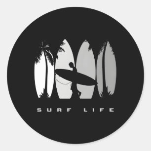 Adesivo Redondo Surf Surfer Surfer
